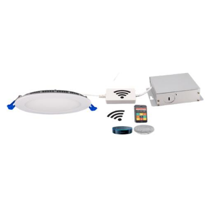 Picture of 6'' LED Smart Wireless Control Light Panel, 14 watts, 120 V, 2700K-6000K, TRIAC Dimmable, Round