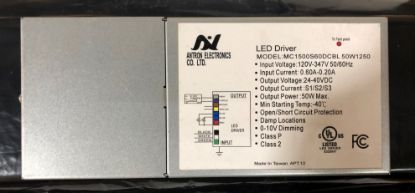 Picture of LED Driver, 60 watts, 25 - 42V DC Dimming 0-10V, Max. 1.5A, Damp Locations, 120-347V