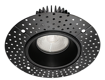 Picture of 4'' Trimless LED Downlight, 15 watts, Triac Dimming, 1000 lms, 5 CCT Switchable, 120V, Wet Location, Round, Black