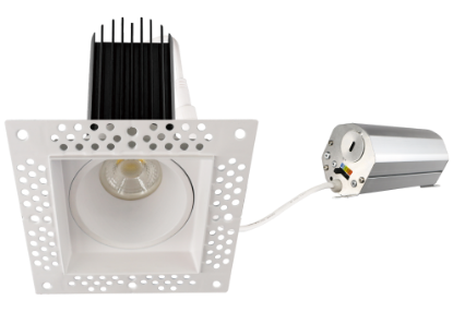 Picture of 2'' Trimless LED Downlight, 15 watts, Triac Dimming, 1000 lms, 5 CCT Switchable, 120V, Wet Location, Square, White