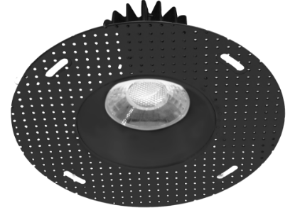 Picture of 3.5'' Trimless LED Downlight, 12 watts, Triac Dimming, 800 lms, 5 CCT Switchable, 120V, Wet Location, Round, Black