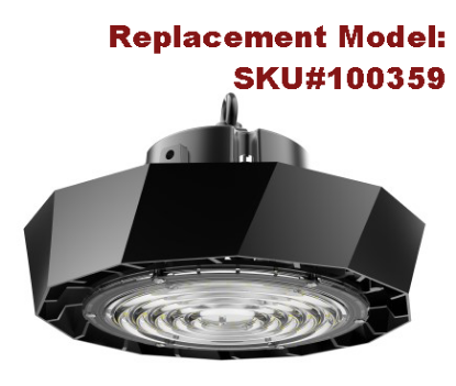 Picture of LED Highbay UFO D-Series, 200 watts, 5000K, 30000 lms, Dimming 0-10V, 9ft Power Cord, 120M
