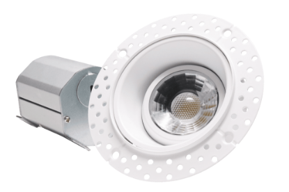 Picture of 2'' Trimless Recessed Downlight LED Gimbal, 8 watts, Triac Dimming, 600 lms, 5 CCT Switchable, 120V, Wet Location, Round, White