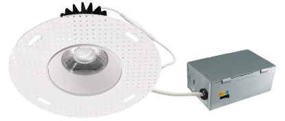 Picture of 3.5'' Trimless LED Downlight, 12 watts, Triac Dimming, 800 lms, 5 CCT Switchable, 120V, Wet Location, Round, White